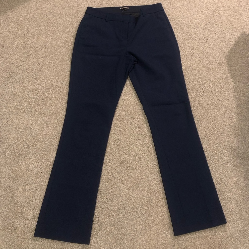Express Blue Columnist Dress Pants